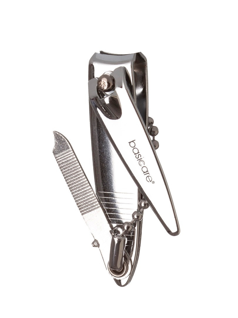 Nail Clipper- Contoured Blades With File & Keychain
