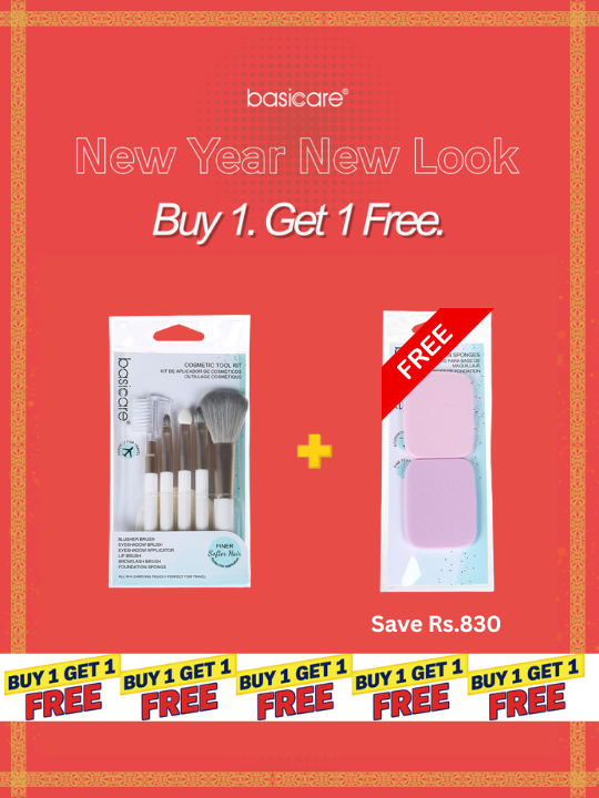 Buy 1. Get 1 Free. ~ Buy Cosmetic Tool Kit + Get Foundation Sponges pack Free