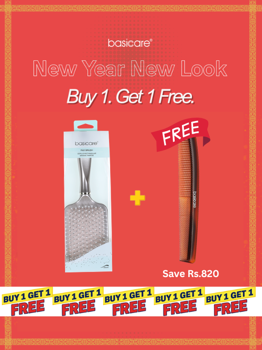 Buy 1. Get 1 Free. ~ Buy Pad Brush + Get all purpose comb free